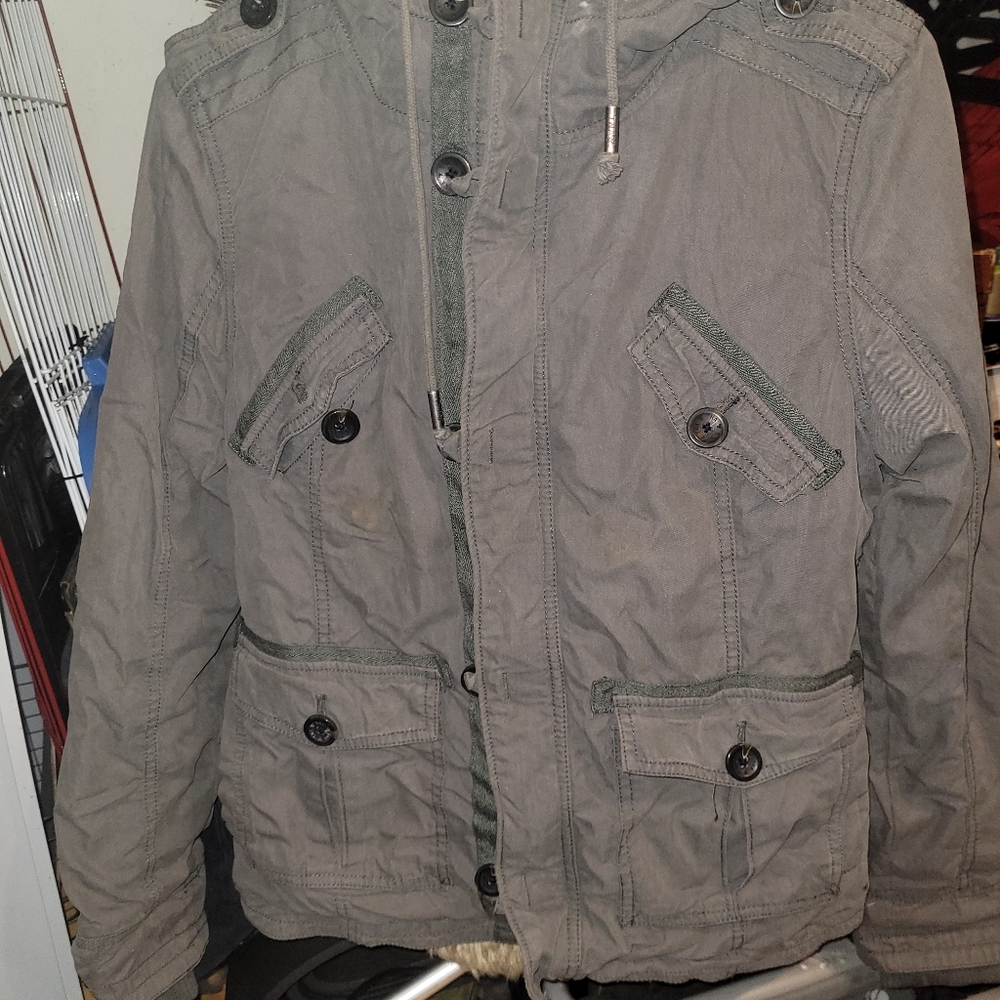 Like New TNA Military Style Gray Jacket